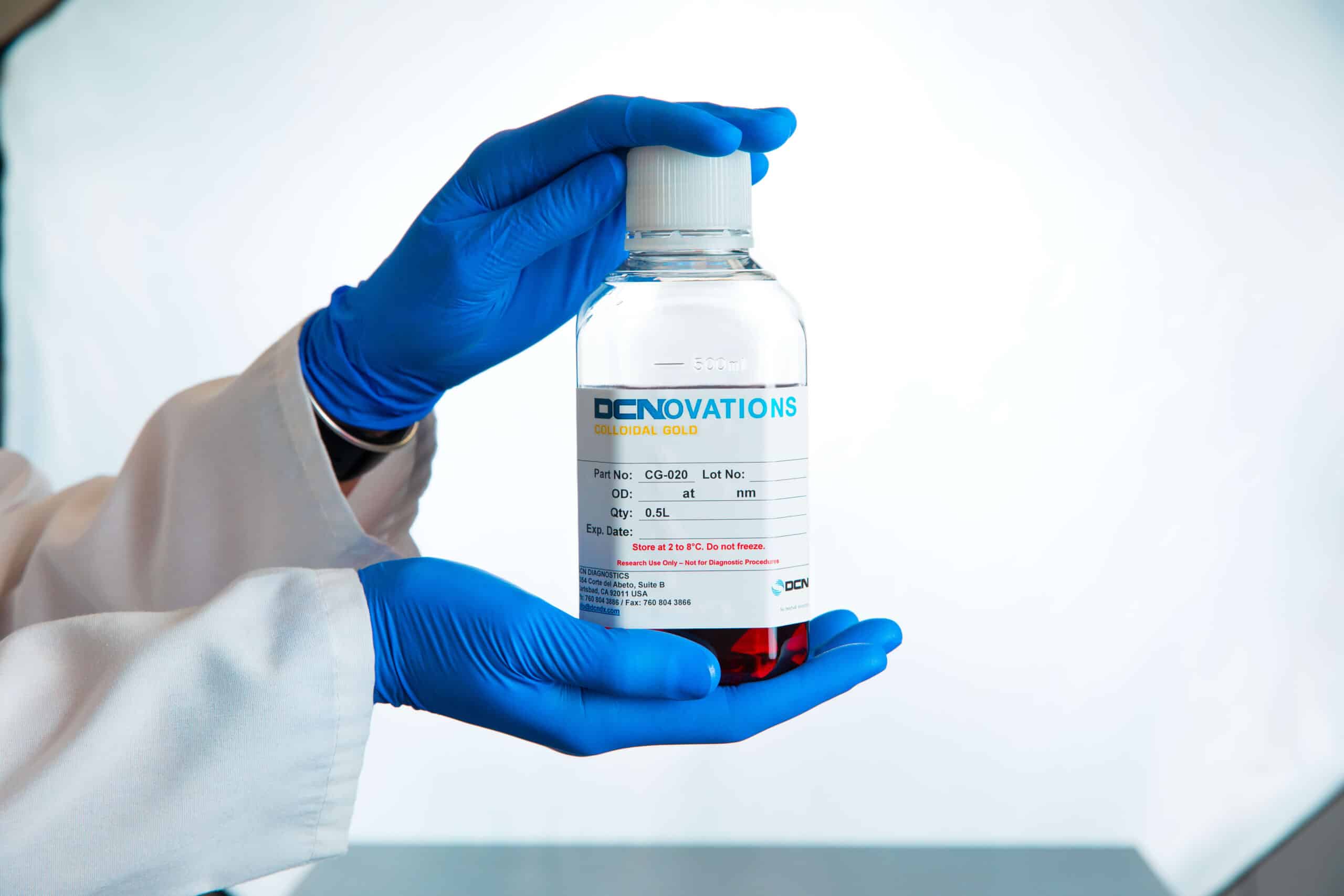 Colloidal Gold 2 point of care testing,POC testing, point-of-care testing, rapid diagnostics, rapid diagnostic, lateral flow, lateral flow assay, infectious disease diagnostic testing, what is a diagnostic test?, what is a rapid diagnostic test?, what is a lateral flow test?, dcn dx, dcn diagnostics, brendan o'farrell, rapid diagnostic test, what is a rapid diagnostic, what is lateral flow, point-of-need testing, immunoassay, sample collection, sample prep, microfluidics, lateral flow test, colloidal gold in bottle